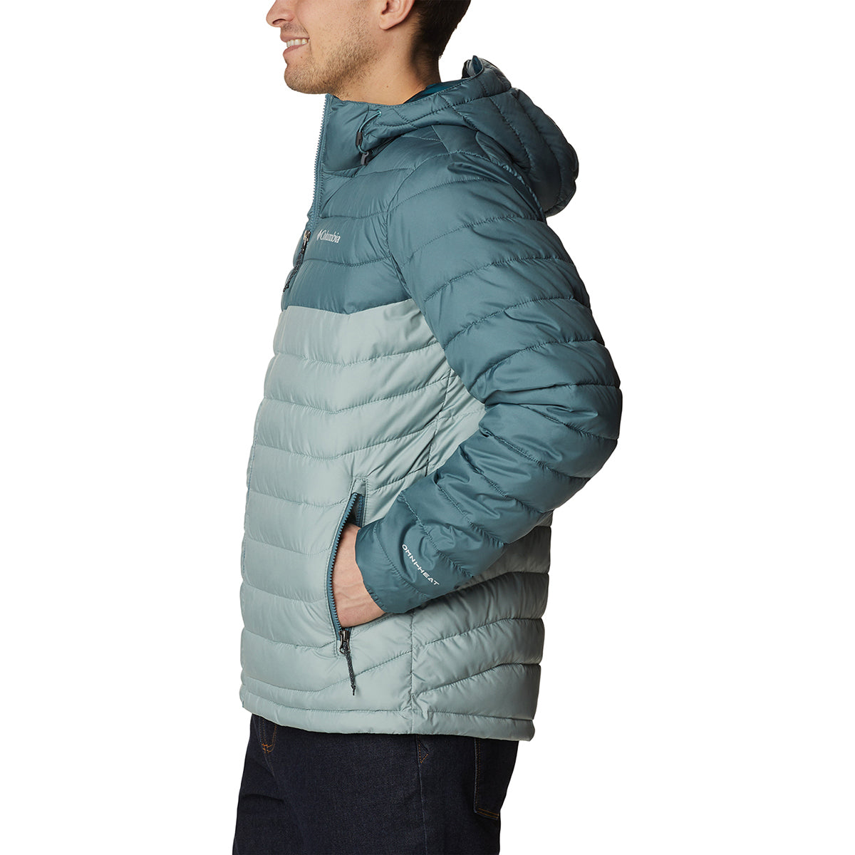 Campera Powder Lite Hooded Trail Azul