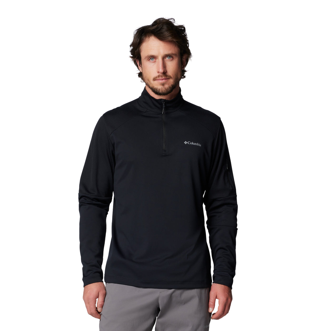 Polar Cmbia Tech Knit 1/4 Omni-Shade Negro