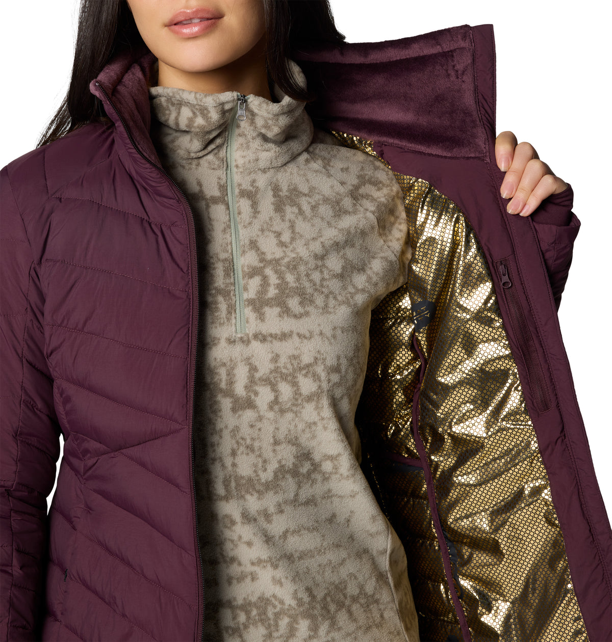 Campera Joy Peak Ii Full Zip Omni-Heat Azul