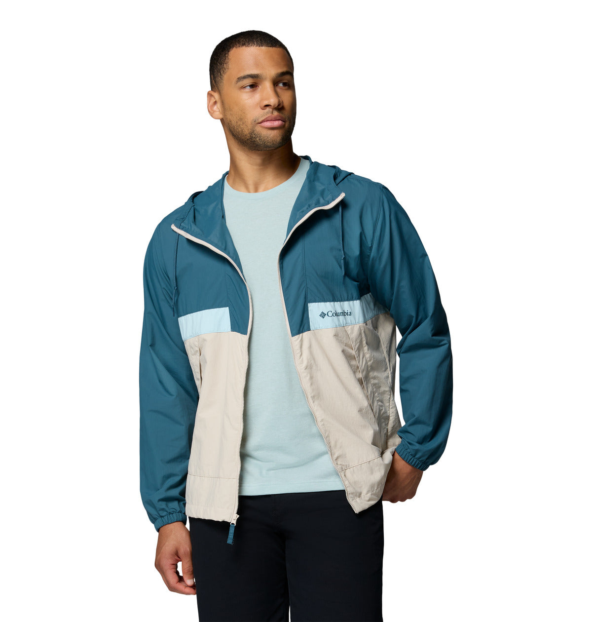 Cortaviento Spire Valley Hooded Omni-Shade Azul
