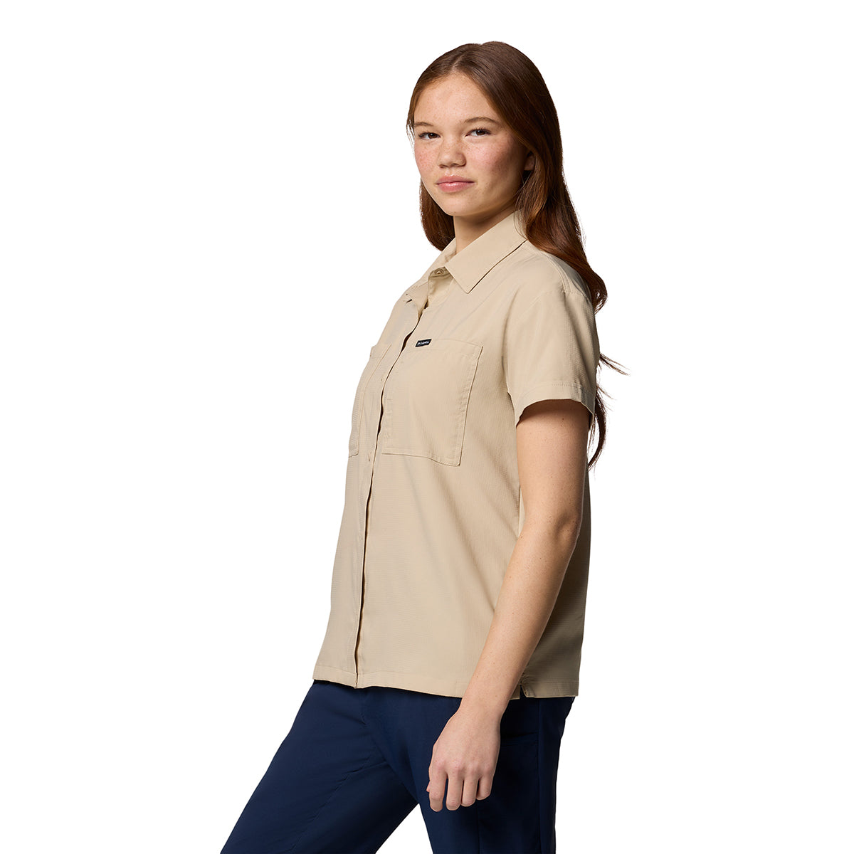 Camisa Manga Corta Silver Ridge Utili Omni-Shade Beige