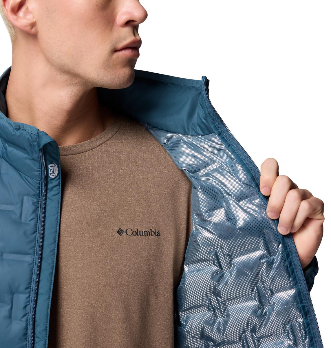 Campera Delta Ridge Ii Down Heat Seal Azul