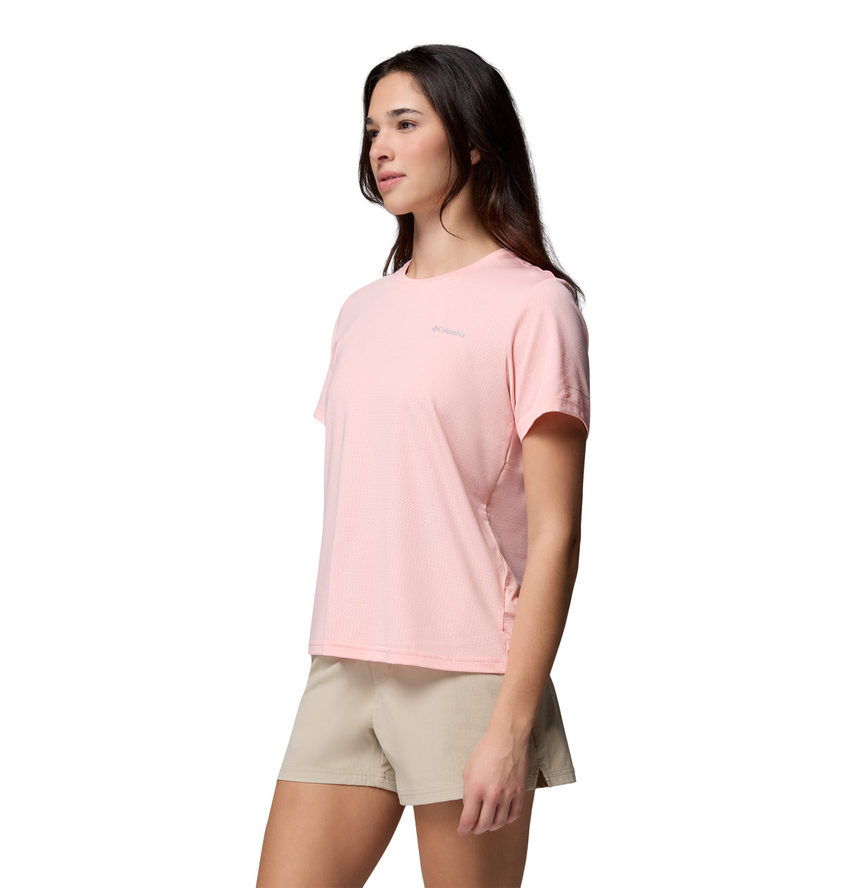 Remera Wild Springs Ss Omni-Freeze Rosado