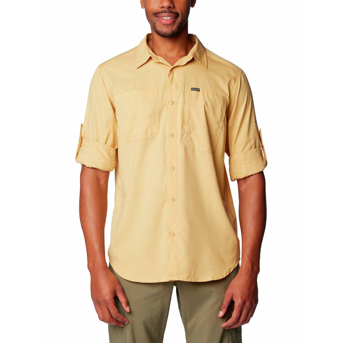 Camisa Manga Larga Silver Rdg Lg Sleeve Omni-Shade Amarillo