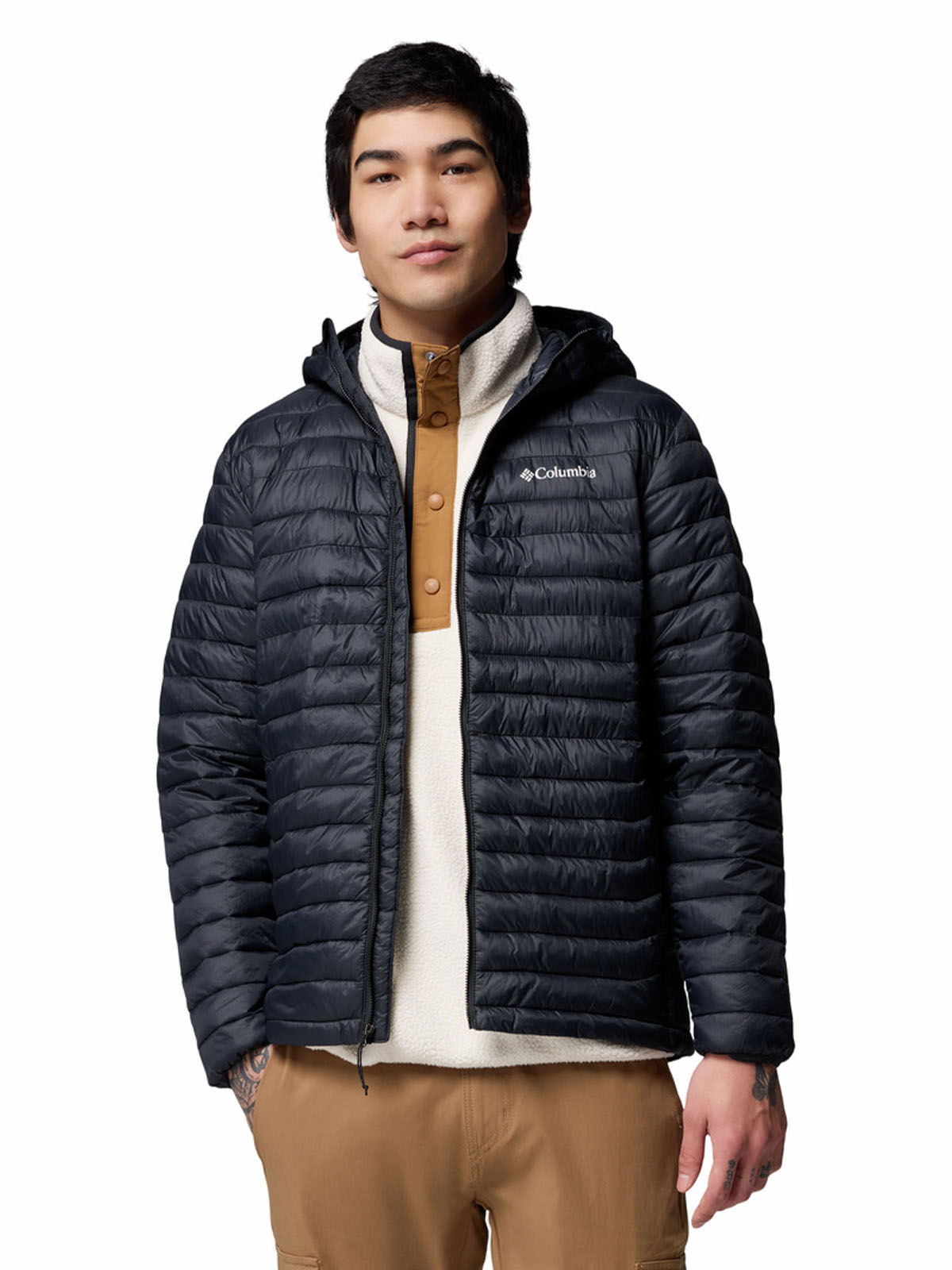 Campera Powder Pass Hooded Omni-Shield Negro