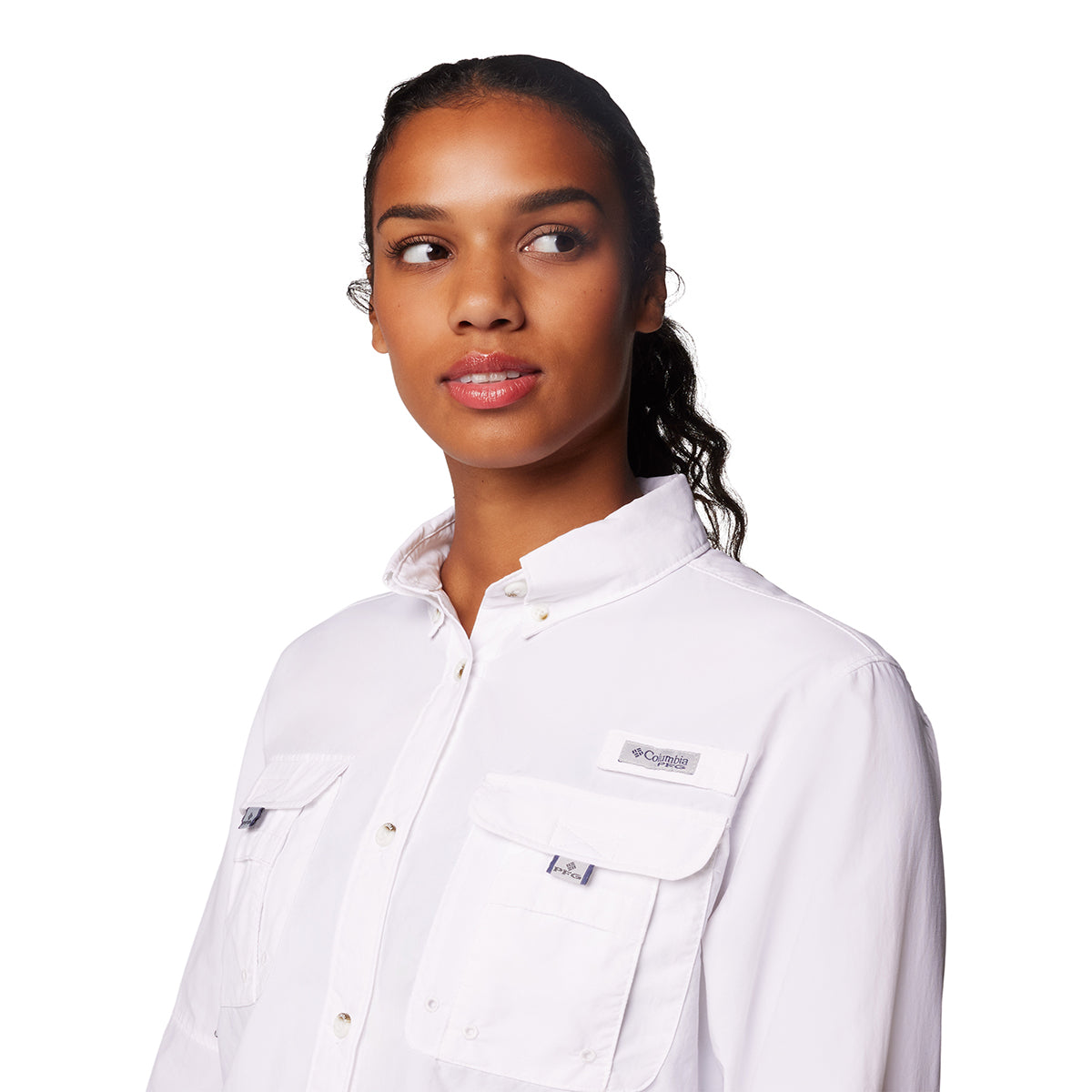Camisa Manga Larga Womens Bahama Ii Ls Omni-Shade Blanco