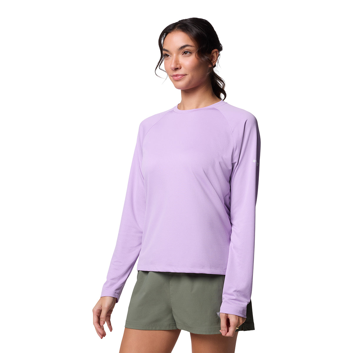 Remera Manga Larga Pfg Solar Stream Ls Omni-Shade Lila
