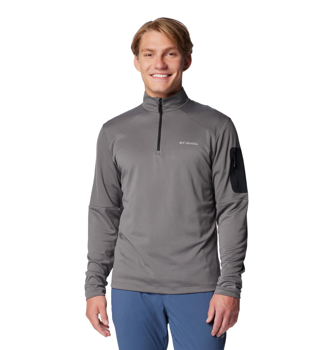 Polar Cmbia Tech Knit 1/4 Omni-Shade Gris