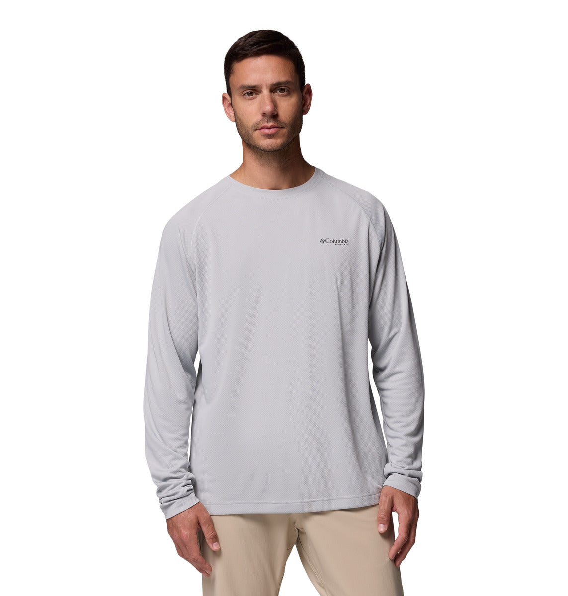 Remera Pfg Solar Stream Ls Omni-Wick Gris