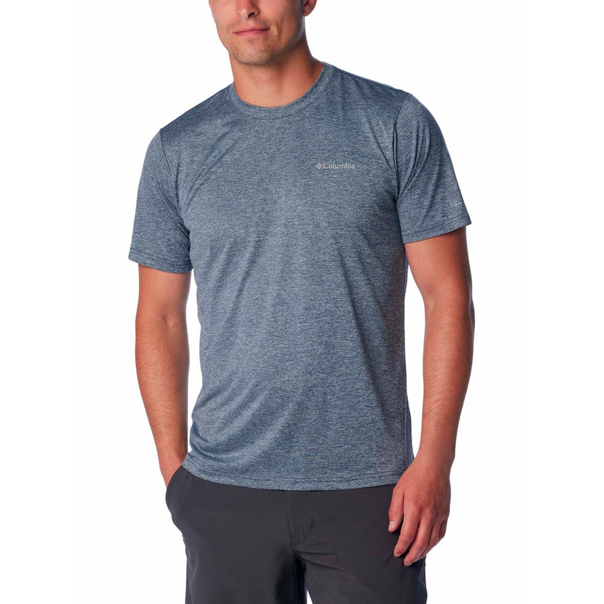 Remera Columbia Hike Crew Omni-Wick Azul Marino
