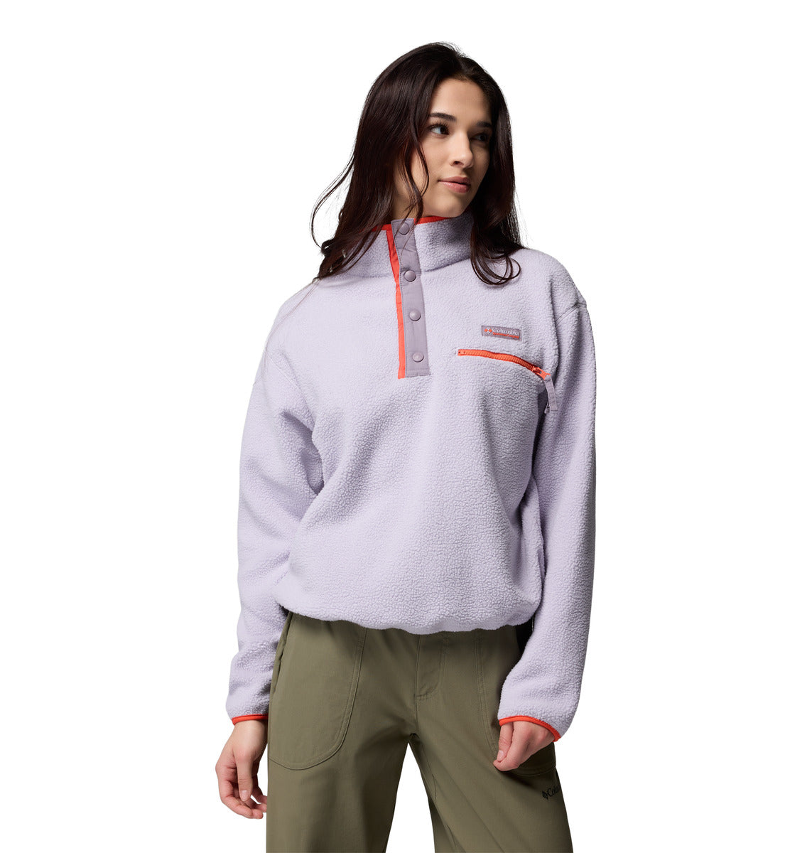 Polar Helvetia Snap Fleece  Lila