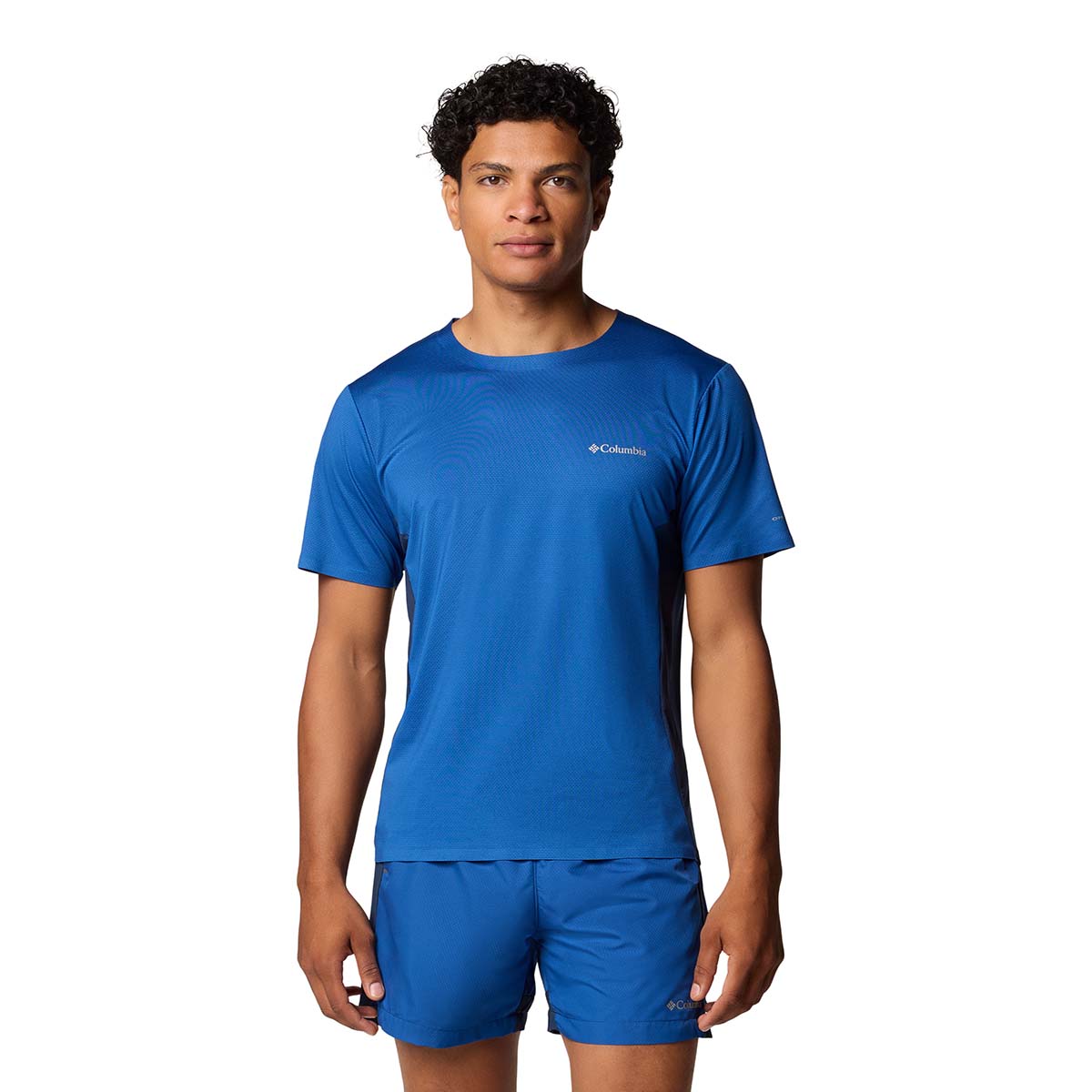 Remera Three Pitch Ss Crew Omni-Wick Azul