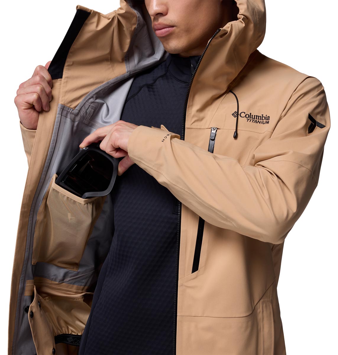 Cortaviento Platinum Peak Ii 3L Omni-Tech Beige