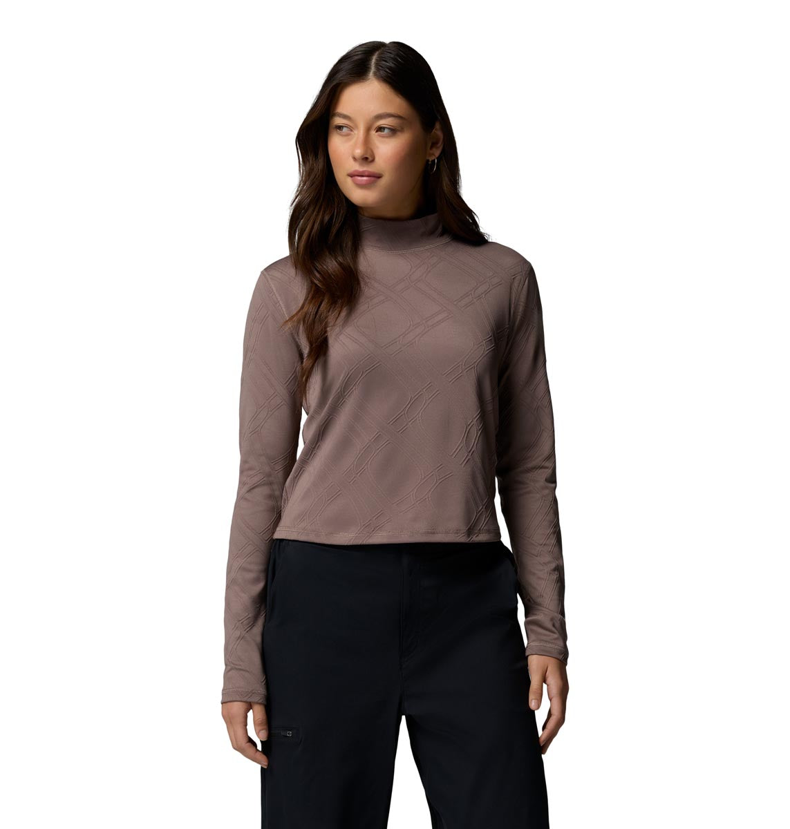 Remera Granite Point Ls Tur Omni-Wick Marrón