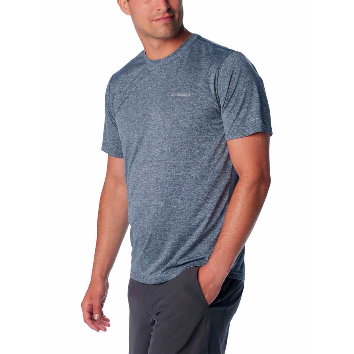 Remera Columbia Hike Crew Omni-Wick Azul Marino