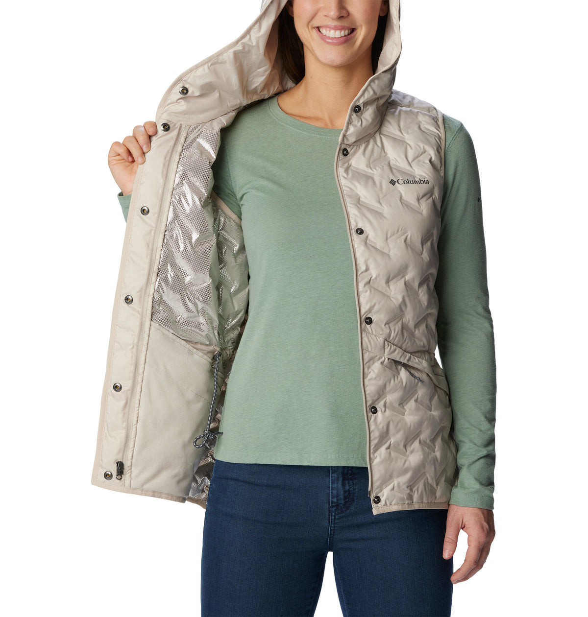 Chaleco Delta Ridge Ii Down Omni-Shield Gris